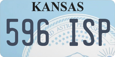 KS license plate 596ISP