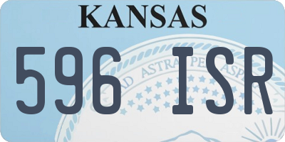 KS license plate 596ISR