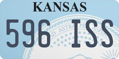 KS license plate 596ISS