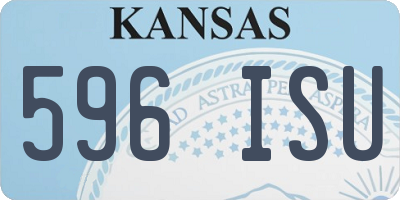 KS license plate 596ISU