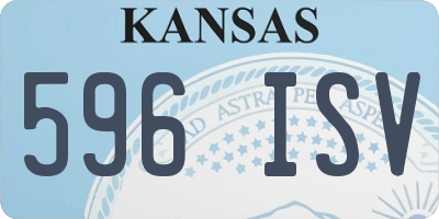 KS license plate 596ISV