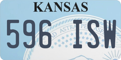 KS license plate 596ISW