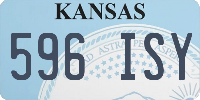 KS license plate 596ISY