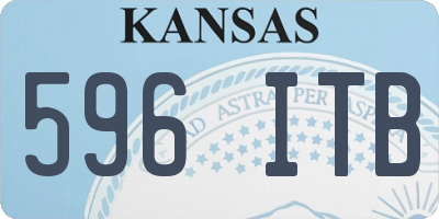 KS license plate 596ITB