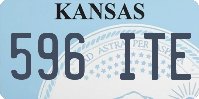 KS license plate 596ITE