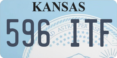 KS license plate 596ITF
