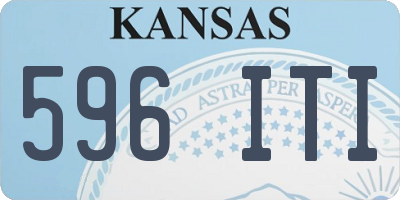 KS license plate 596ITI