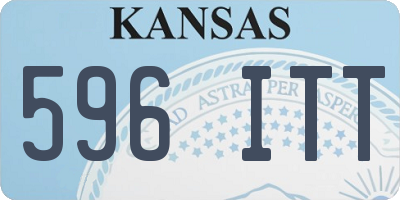KS license plate 596ITT