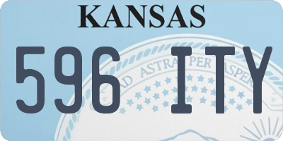 KS license plate 596ITY