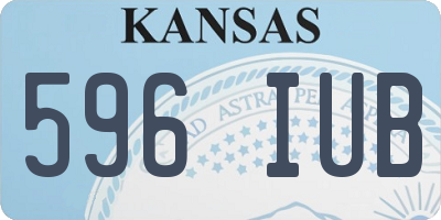 KS license plate 596IUB