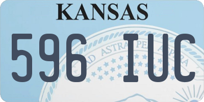 KS license plate 596IUC