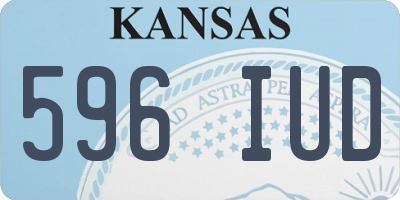 KS license plate 596IUD