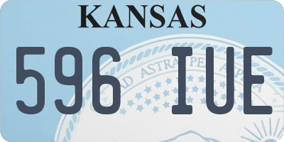KS license plate 596IUE