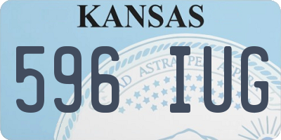 KS license plate 596IUG