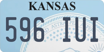 KS license plate 596IUI