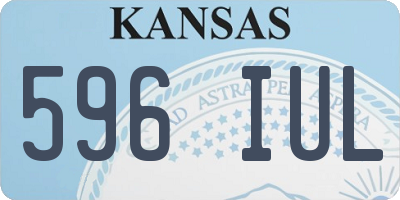 KS license plate 596IUL