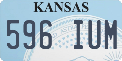 KS license plate 596IUM