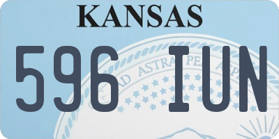 KS license plate 596IUN
