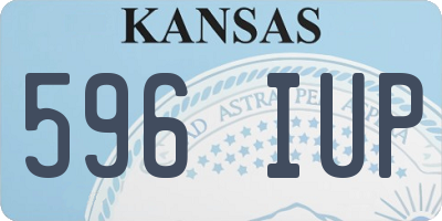 KS license plate 596IUP