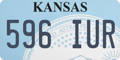 KS license plate 596IUR