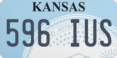 KS license plate 596IUS