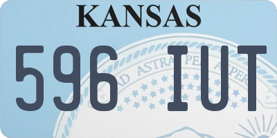 KS license plate 596IUT