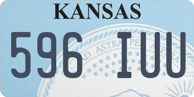 KS license plate 596IUU