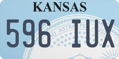 KS license plate 596IUX