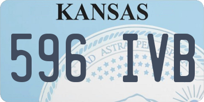 KS license plate 596IVB