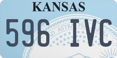 KS license plate 596IVC