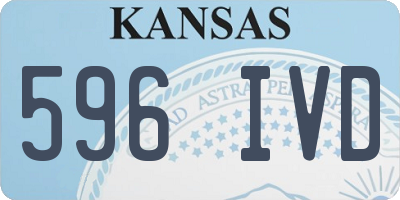 KS license plate 596IVD