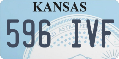 KS license plate 596IVF