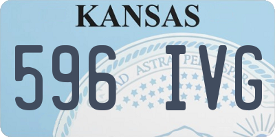 KS license plate 596IVG