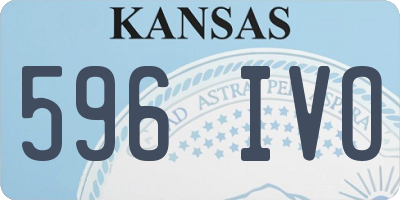 KS license plate 596IVO