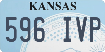 KS license plate 596IVP