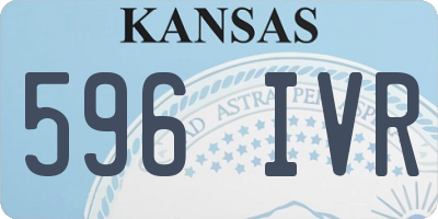 KS license plate 596IVR
