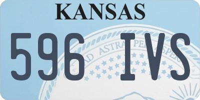 KS license plate 596IVS