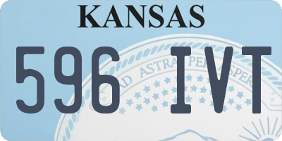 KS license plate 596IVT