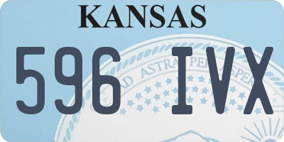KS license plate 596IVX