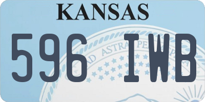 KS license plate 596IWB