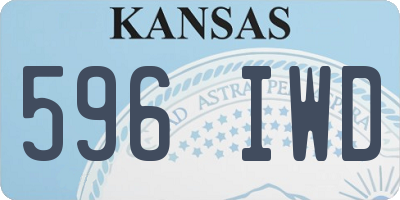 KS license plate 596IWD
