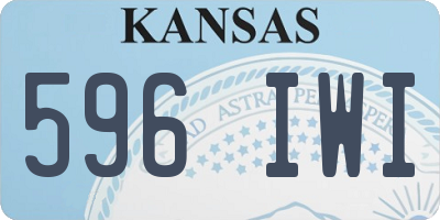 KS license plate 596IWI