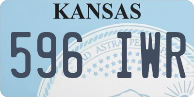 KS license plate 596IWR