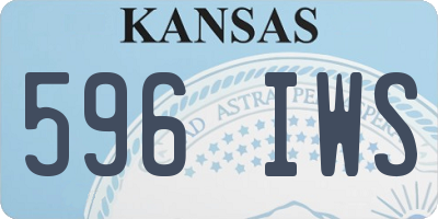 KS license plate 596IWS