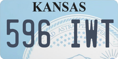 KS license plate 596IWT