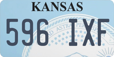 KS license plate 596IXF