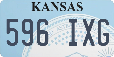 KS license plate 596IXG