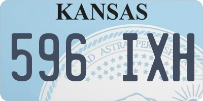 KS license plate 596IXH