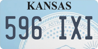 KS license plate 596IXI