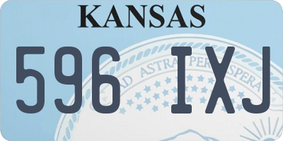 KS license plate 596IXJ